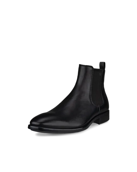 Men's ECCO® Citytray Leather Chelsea Boot - Black - M