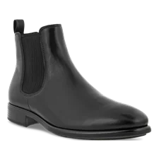 Men's ECCO Citytray Leather Chelsea Boot - Black - Main