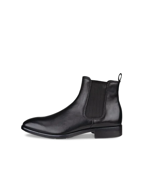 Men's ECCO® Citytray Leather Chelsea Boot - Black - O