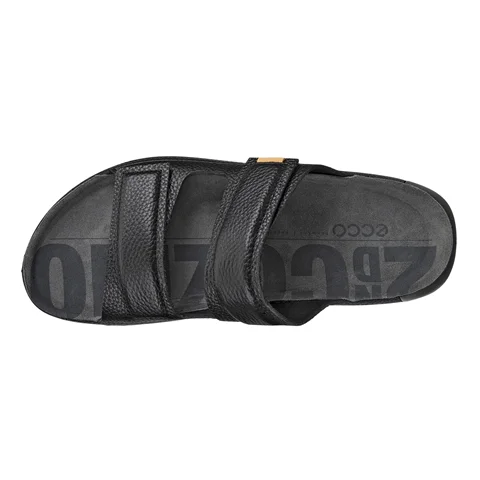 ECCO® Cozmo 60 sandaler i læder med to remme til herrer - Sort - Top