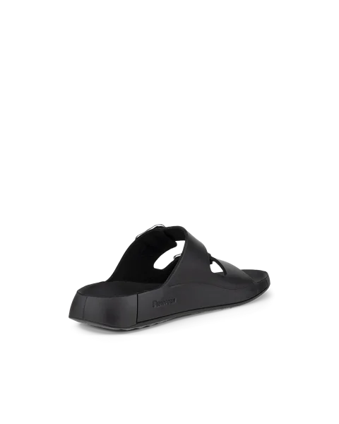 ECCO® Cozmo sandale en cuir deux brides à boucle pour homme - Noir - B