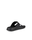 ECCO® Cozmo sandale en cuir deux brides à boucle pour homme - Noir - B