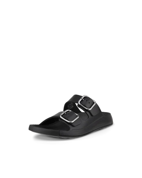 ECCO® Cozmo odiniai sandalai su dviem dirželiais ir sagtimis vyrams - Juodas - M
