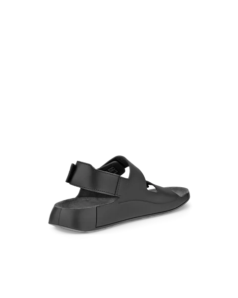 Męskie skórzane sandały z paskami ECCO® Cozmo - Czarny - B