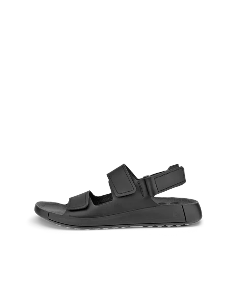 Męskie skórzane sandały z paskami ECCO® Cozmo - Czarny - O
