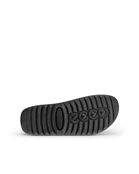 Men's ECCO® Cozmo Leather Two Strap Sandal - Black - S