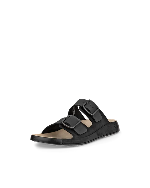 ECCO® Cozmo herre sandal to stropper nubuk - Svart - M