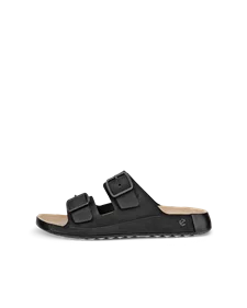 ECCO® Cozmo sandale en nubuck deux brides pour homme - Noir - O