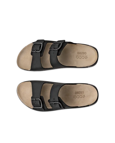 ECCO® Cozmo herre sandal to stropper nubuk - Svart - Top_Left_Pair