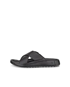 ECCO® Cozmo sandale en cuir pour homme - Noir - O