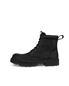 Pánská nubuková voděodolná šněrovací kotníčková obuv ECCO® Grainer - Černá - O