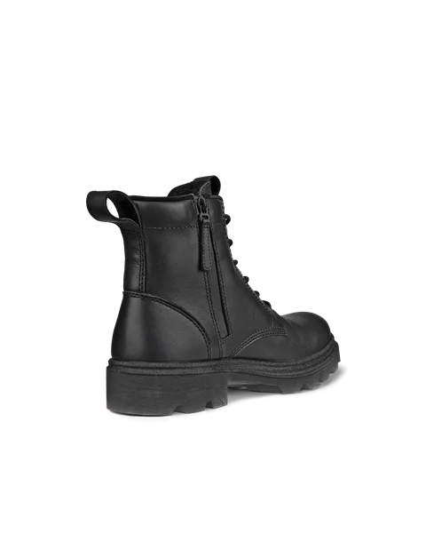 Men's ECCO® Grainer Leather Lace-Up Boot - Black - B