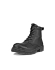 Męskie skórzane sznurowane buty ECCO® Grainer - Czarny - M