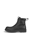Męskie skórzane sznurowane buty ECCO® Grainer - Czarny - O
