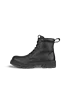 Męskie skórzane sznurowane buty ECCO® Grainer - Czarny - O