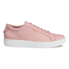 Women's ECCO® Soft 60 Leather Trainer - Pink - Outside