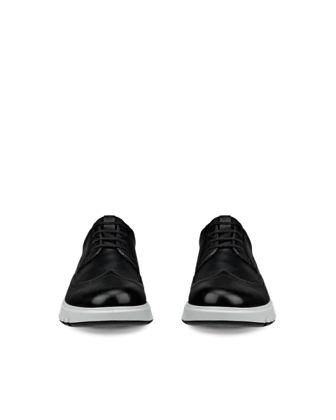 ECCO® Gruuv Studio chaussures en cuir pour homme - Noir - Front_Pair