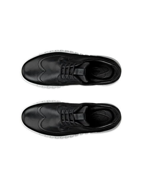 ECCO® Gruuv Studio chaussures en cuir pour homme - Noir - Top_Left_Pair