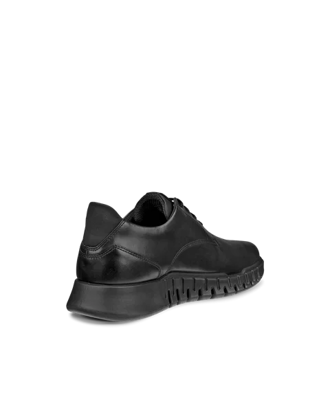 Men's ECCO® Gruuv Studio Leather Trainer - Black - B