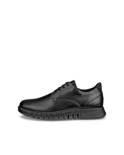 Men's ECCO® Gruuv Studio Leather Trainer - Black - O