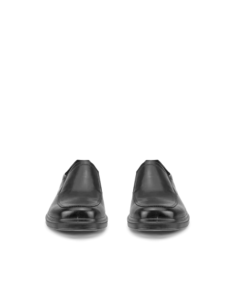 ECCO® Helsinki 2 chaussures habillée sans lacet en cuir pour homme - Noir - Front_Pair