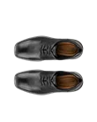 Men's ECCO® Helsinki 2 Leather Bike-Toe Derby Shoe - Black - Top_Left_Pair