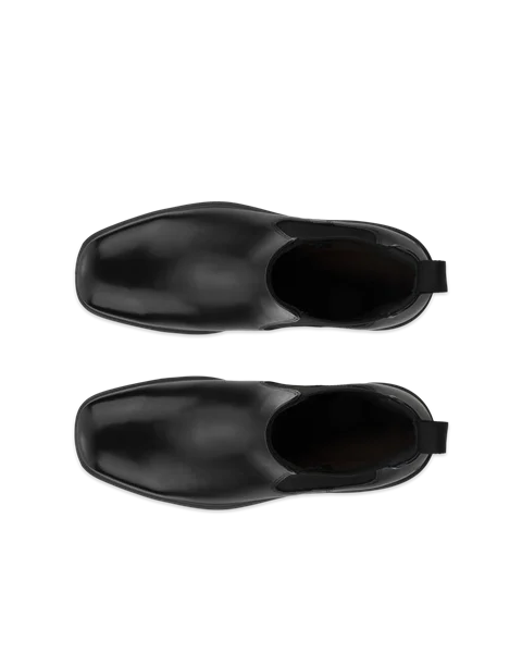 Men's ECCO® Helsinki 2 Leather Chelsea Boot - Black - Top_Left_Pair