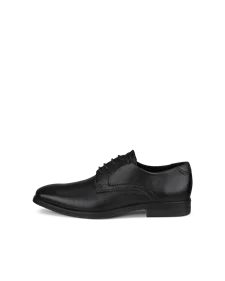 Men's ECCO® Melbourne Leather Derby Shoe - Black - O