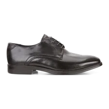 ECCO® Melbourne Heren leren derby schoen - Zwart - Outside