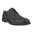 Pánská kožená obuv s Brogue zdobením ECCO® Metropole London - Černá - Main