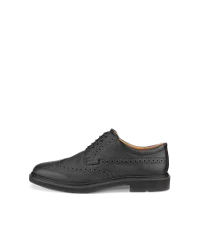 Men's ECCO® Metropole London Leather Brogue Shoe - Black - O