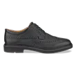 Men's ECCO® Metropole London Leather Brogue Shoe - Black - Outside
