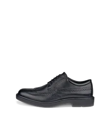Men's ECCO® Metropole London Leather Brogue Shoe - Black - O