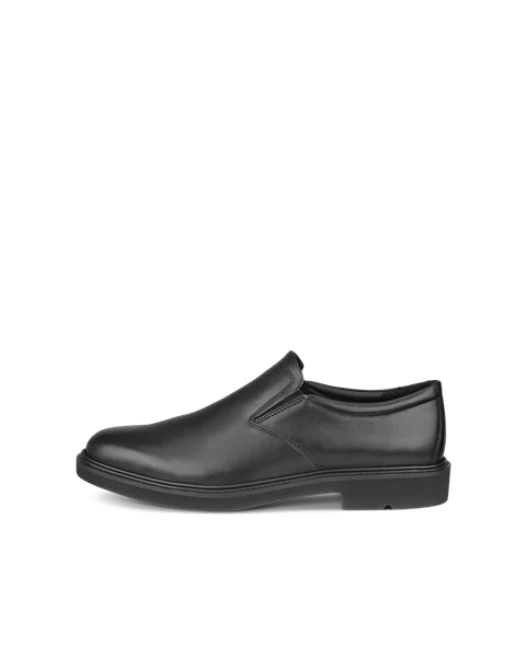 Men's ECCO® Metropole London Leather Slip-On Dress Shoe - Black - O