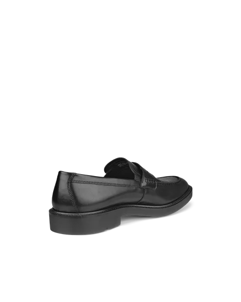 Męskie skórzane buty z ozdobnym szwem ECCO® Metropole London - Czarny - B