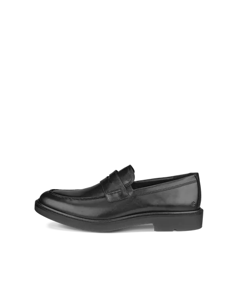 Men's ECCO® Metropole London Leather Moc-Toe Shoe - Black - O