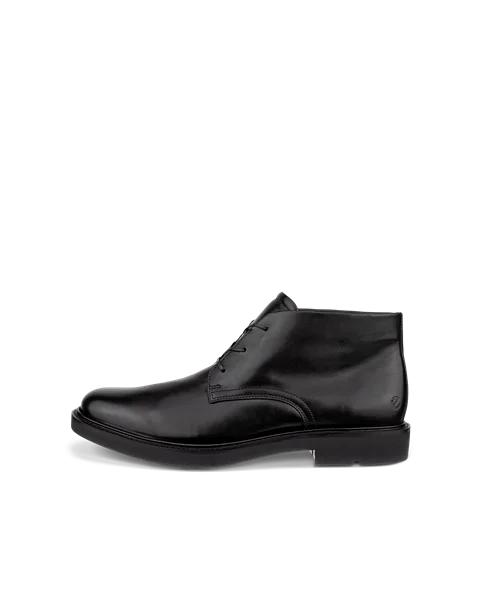 Men's ECCO® Metropole London Leather Chukka Boot - Black - O