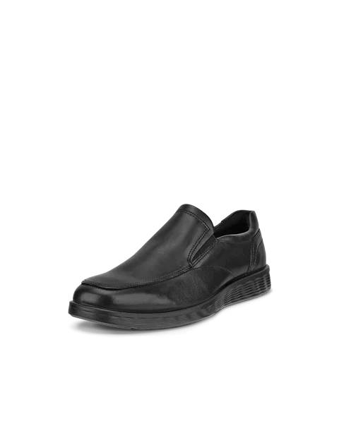 Men's ECCO® S Lite Hybrid Leather Slip-On Dress Shoe - Black - M