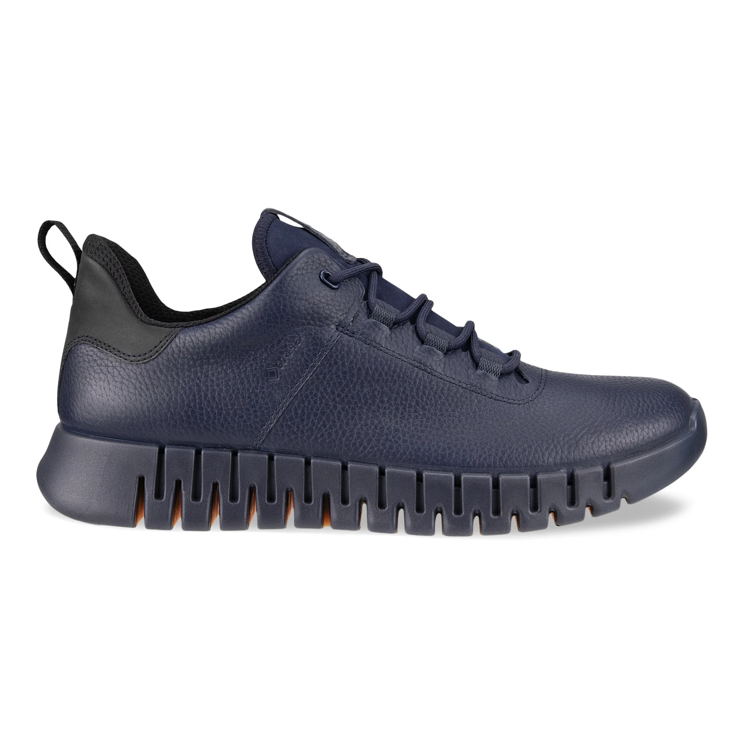 ECCO Gruuv M Heren leren sneaker met Gore-Tex Blauw Size: 40 (UK 6.5-7)