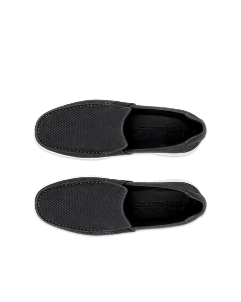 ECCO® S Lite Moc Herren Mokassins aus Nubukleder - Schwarz - Top_Left_Pair