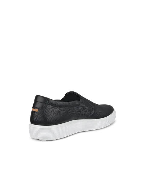 ECCO® Soft 60 férfi bőr sneaker - FEKETE  - B