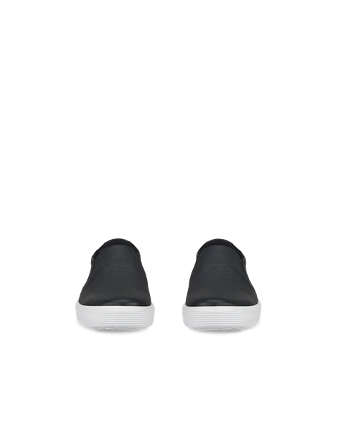 ECCO® Soft 60 férfi bőr sneaker - FEKETE  - Front_Pair