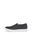 ECCO® Soft 60 férfi bőr sneaker - FEKETE  - O