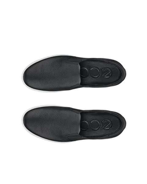 ECCO® Soft 60 férfi bőr sneaker - FEKETE  - Top_Left_Pair