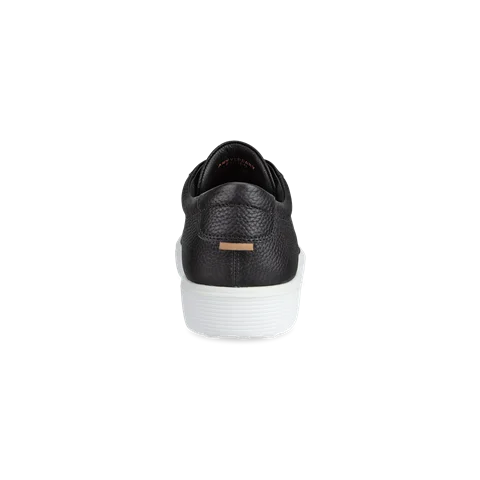 Męskie skórzane sneakersy ECCO® Soft 60 - Czarny - Heel