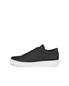 ECCO® Soft 60 Heren leren sneaker - Zwart - O