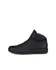 Men's ECCO® Soft 60 Leather High-Top Trainer - Black - O