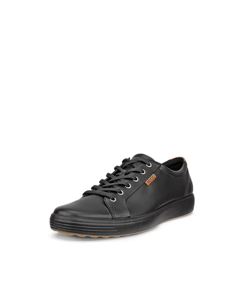 ECCO® Soft 7 baskets en cuir pour homme - Noir - M