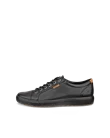 Men's ECCO® Soft 7 Leather Trainer - Black - O