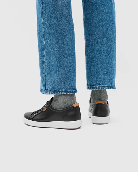 ECCO® Soft 7 Heren leren sneaker - Zwart - Lifestyle_Image_1
